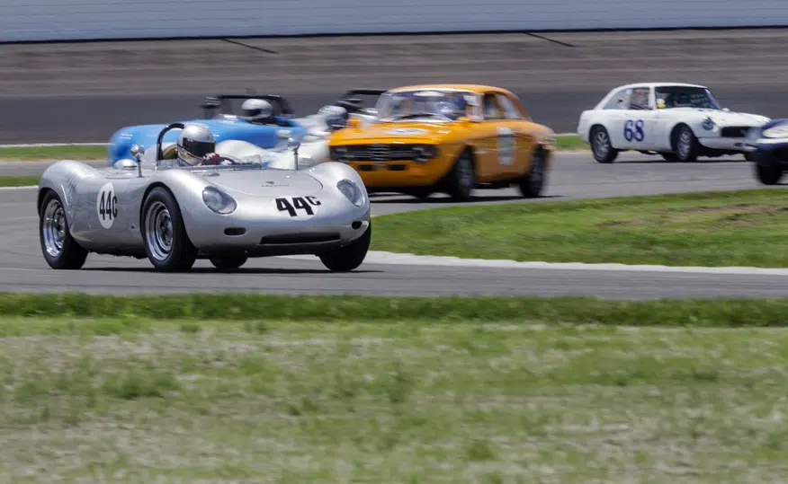 Vintage sports car racing at Indianapolis